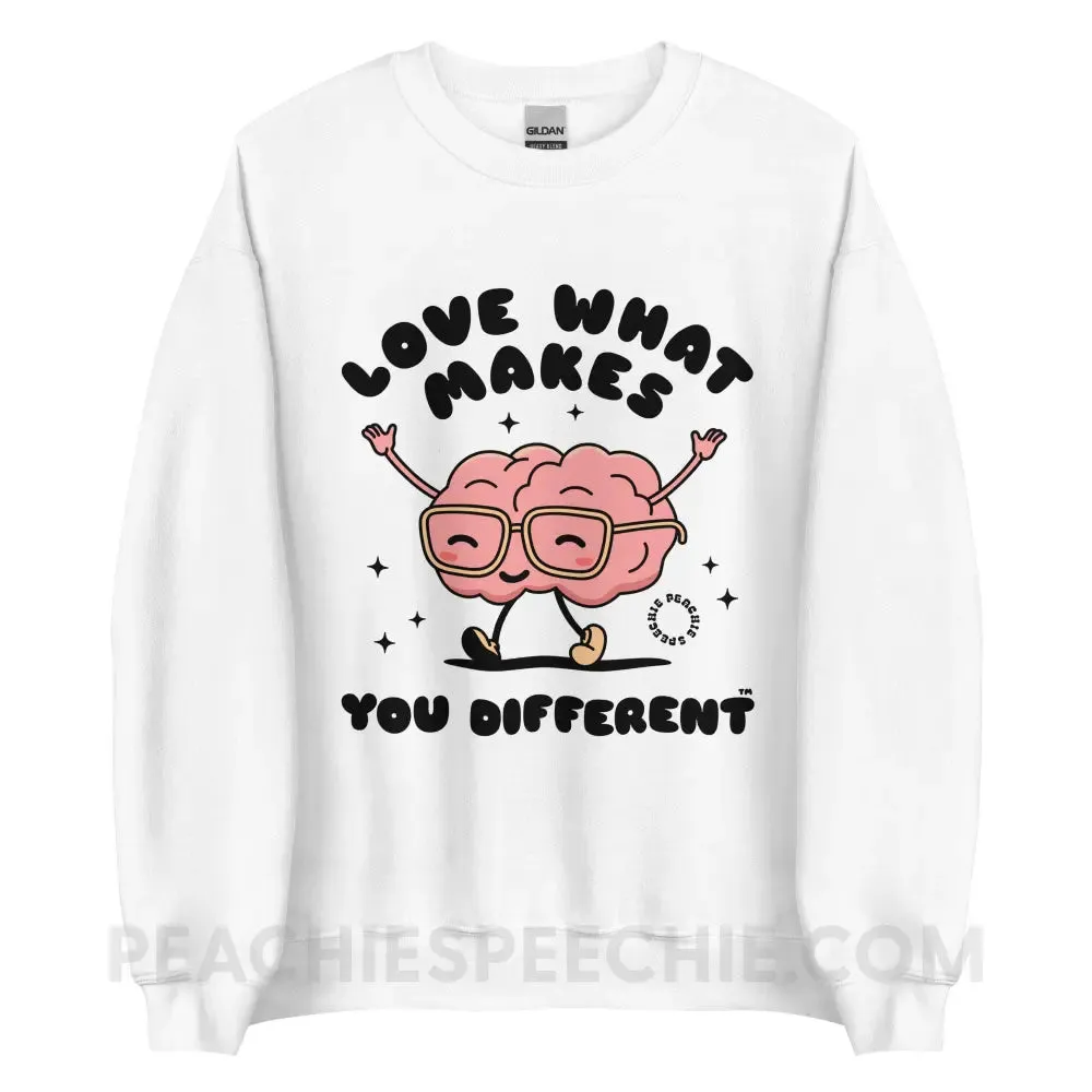 Love What Makes You Different™ Brain Character Classic Sweatshirt