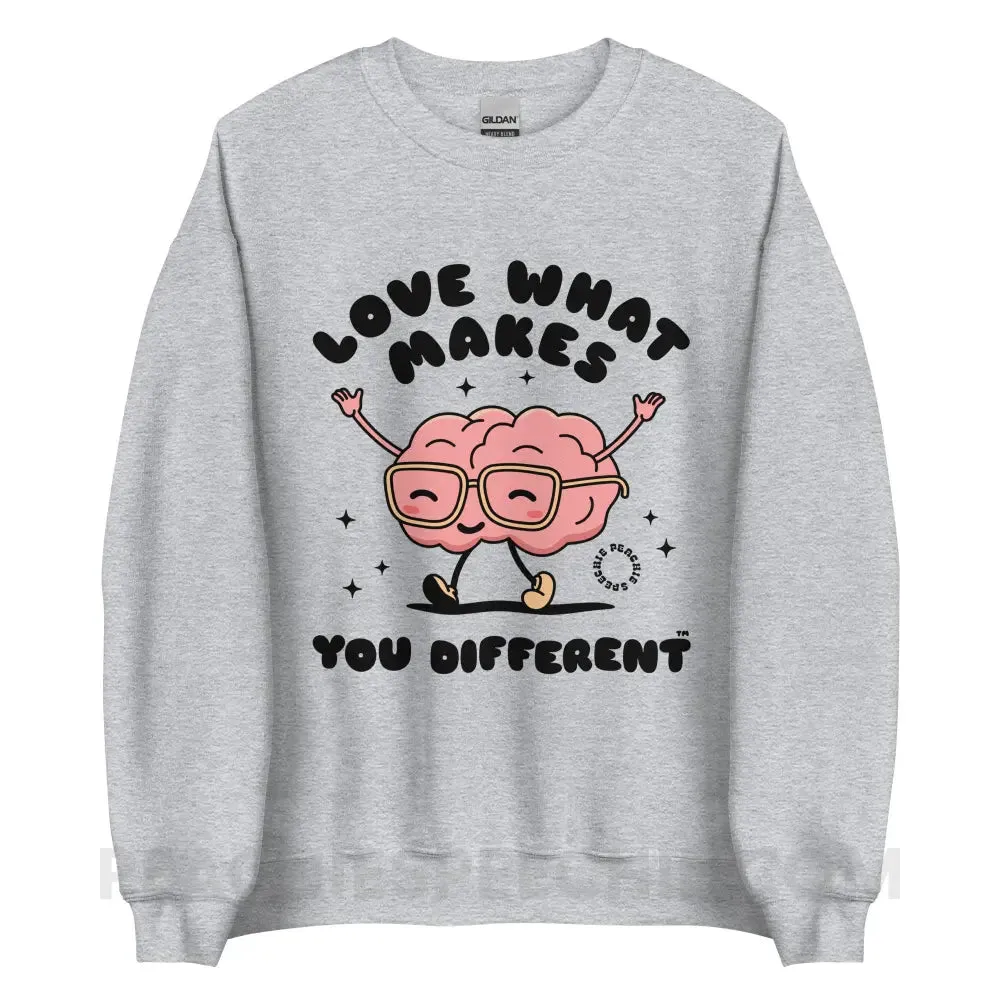 Love What Makes You Different™ Brain Character Classic Sweatshirt