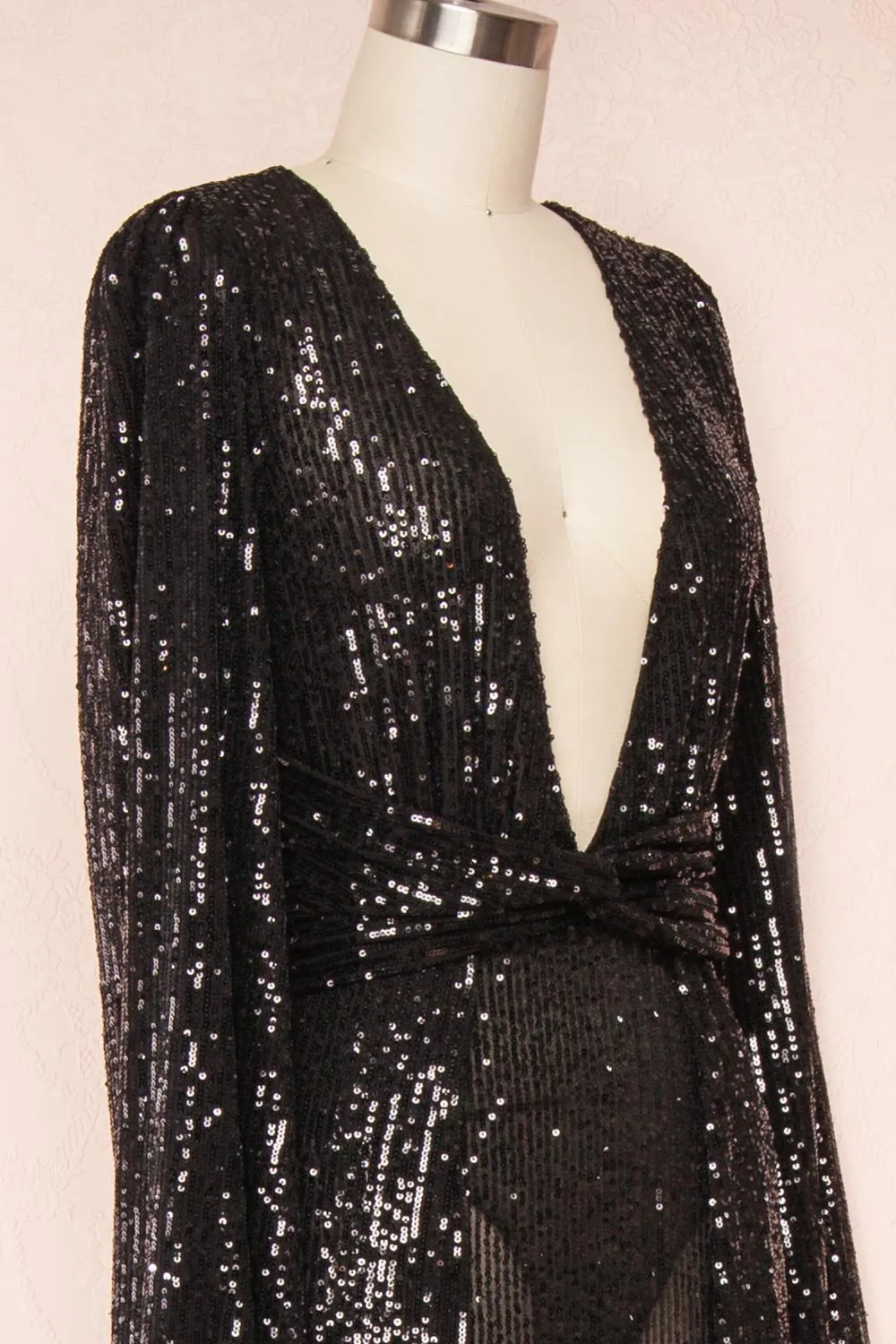 Marta Black | Sparkly Maxi Dress w/ Bodysuit