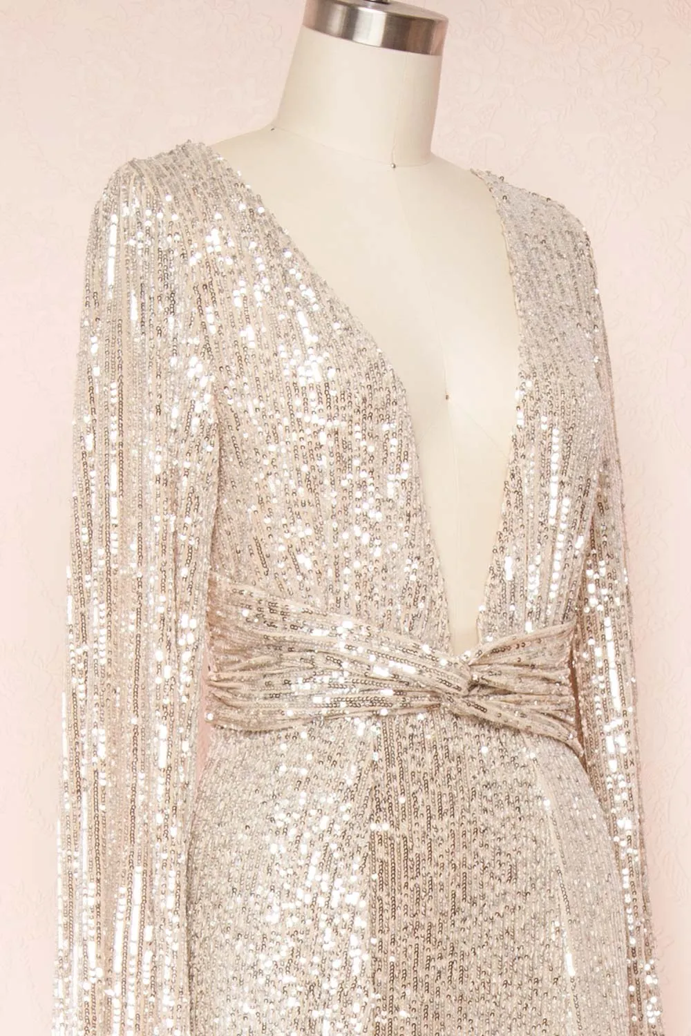 Marta Silver | Sparkly Maxi Dress w/ Bodysuit