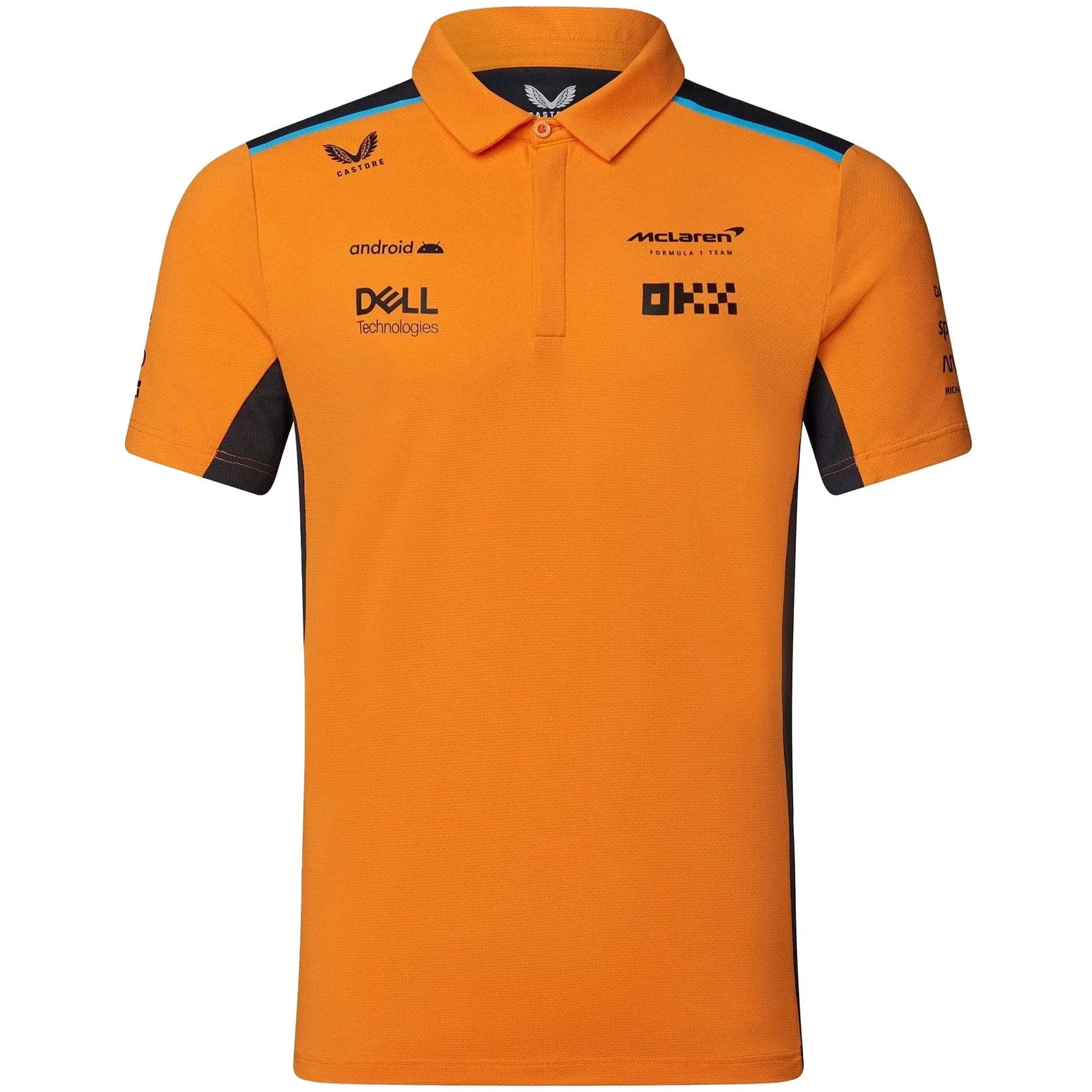 McLaren F1 Men's 2023 Team Replica Polo Shirt - Papaya