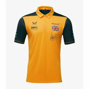 McLaren F1 Men's Lando Norris Team Drivers Polo Shirt - Papaya/Phantom