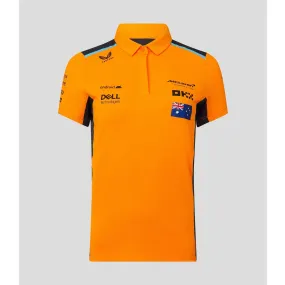 McLaren F1 Women's 2023 Lando Norris Team Drivers Polo Shirt- Papaya