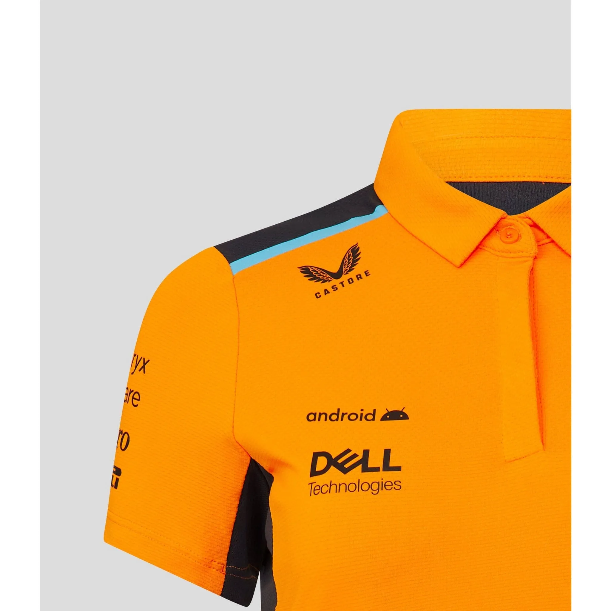 McLaren F1 Women's 2023 Lando Norris Team Drivers Polo Shirt- Papaya