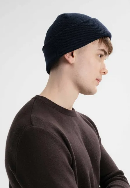 Mela Himmat Navy Unisex Organic Cotton Beanie