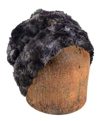 Men's Beanie Hat, Reversible - Luxury Faux Fur in Highland Skye