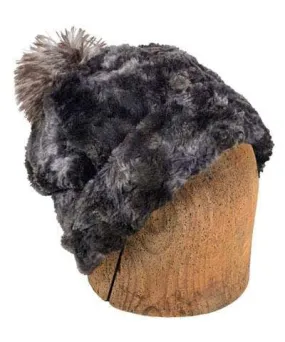 Men's Beanie Hat, Reversible - Luxury Faux Fur in Highland Skye