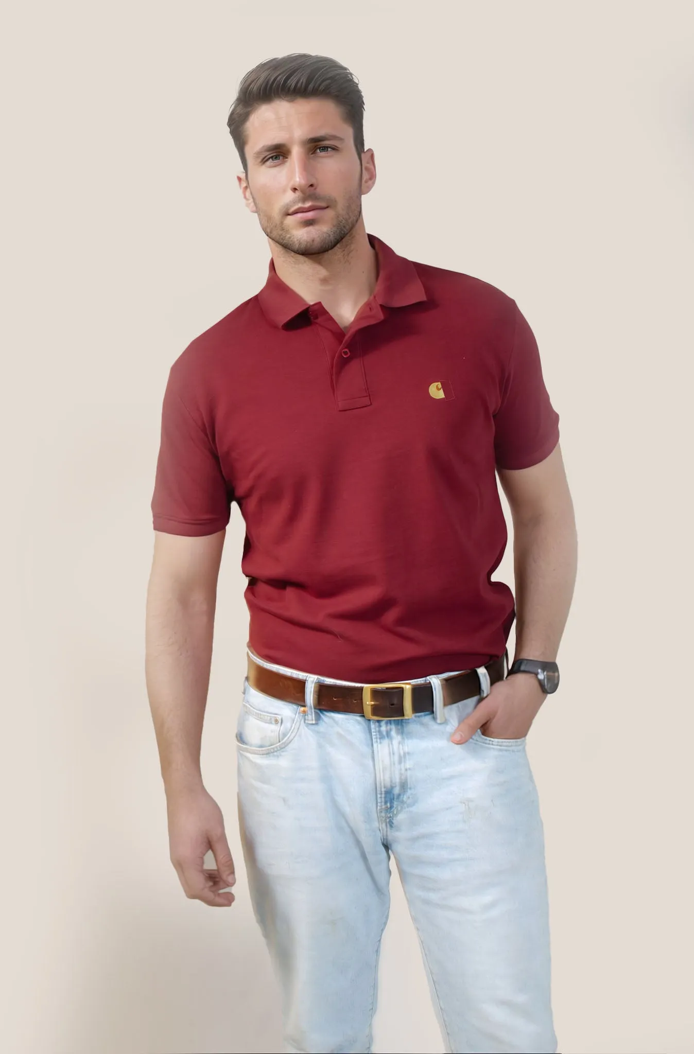 Mens Cotton Pique Polo Shirt