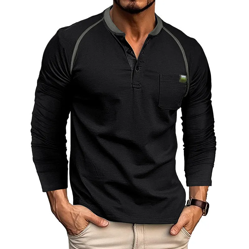 Men's Holster Piping Long Sleeve Shirts