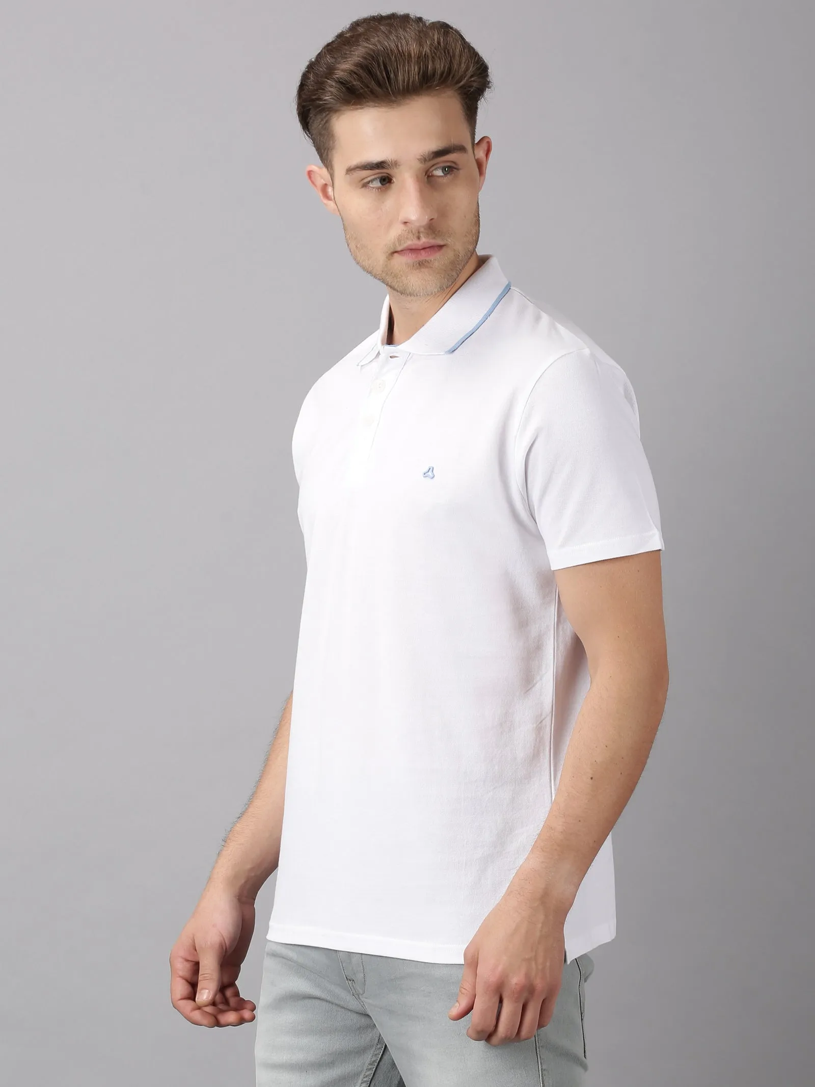 MEN'S WHITE SLIM FIT T.SHIRT