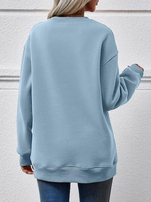 MERRY AND BRIGHT Round Neck Sweatshirt