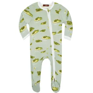 Milkbarn Leapfrog Zipper Footed Romper