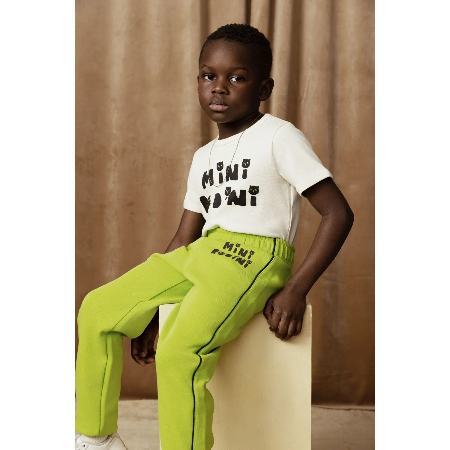 Mini Rodini Offwhite Mini Rodini Cats T-Shirt