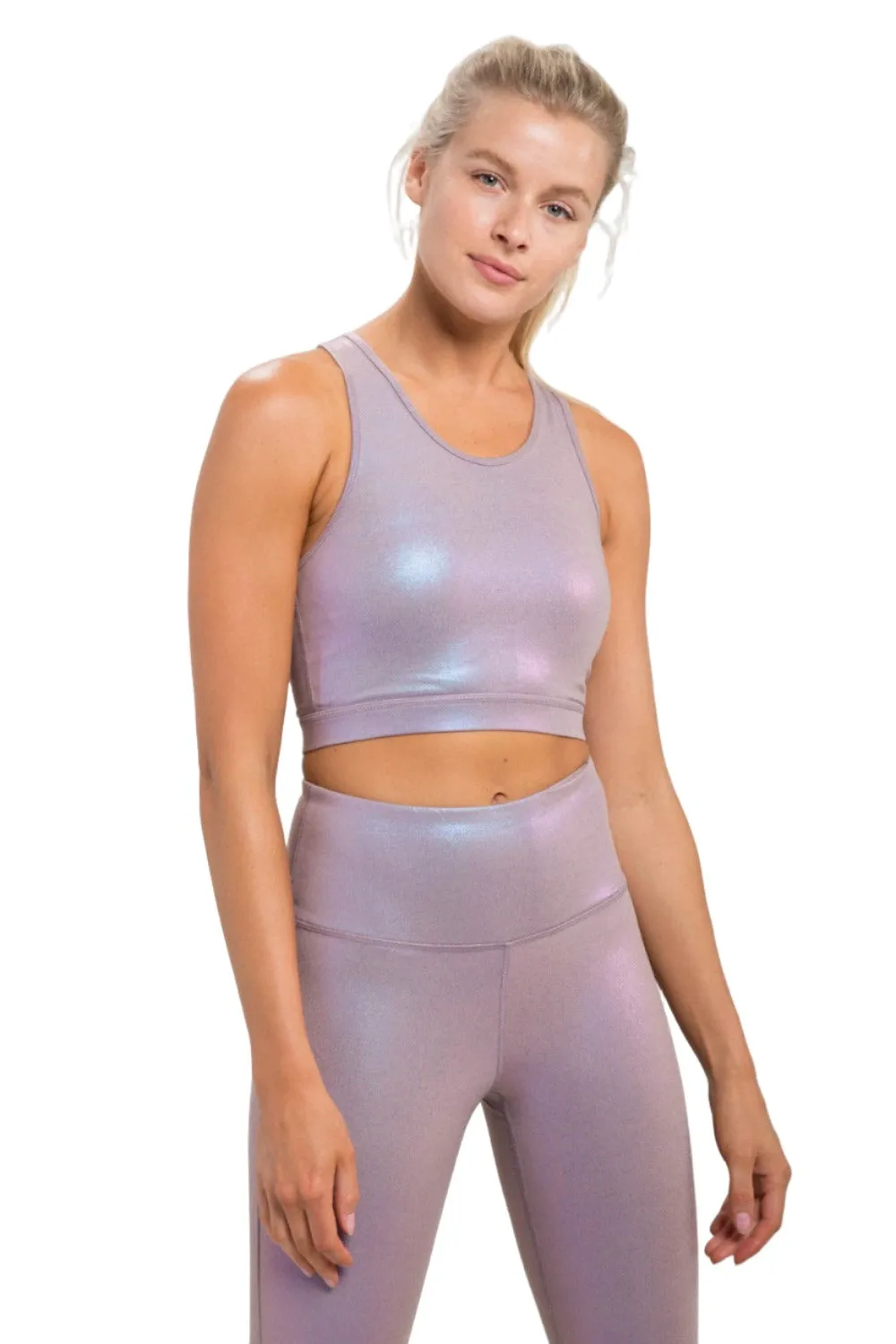 Mono B Metallic High Neck Bra AT2863