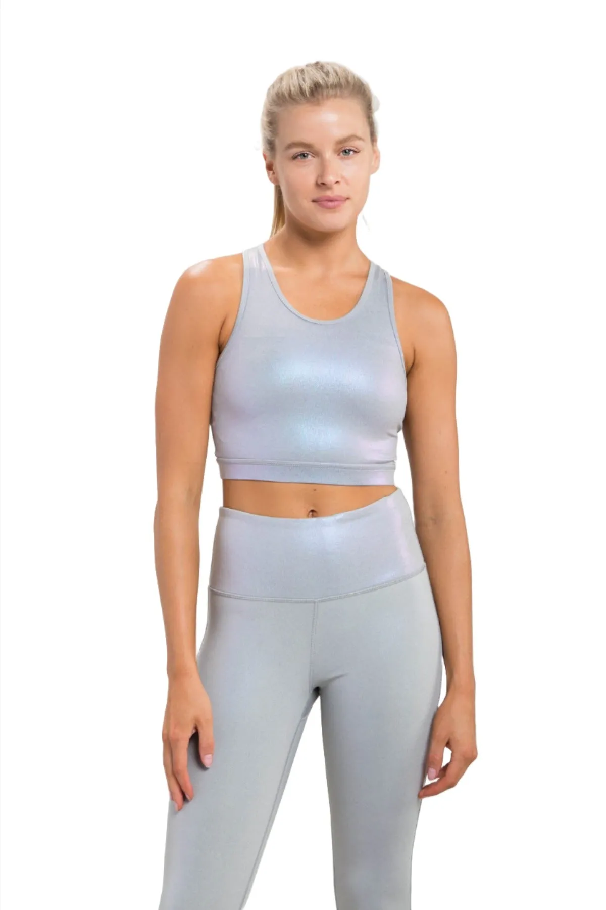 Mono B Metallic High Neck Bra AT2863