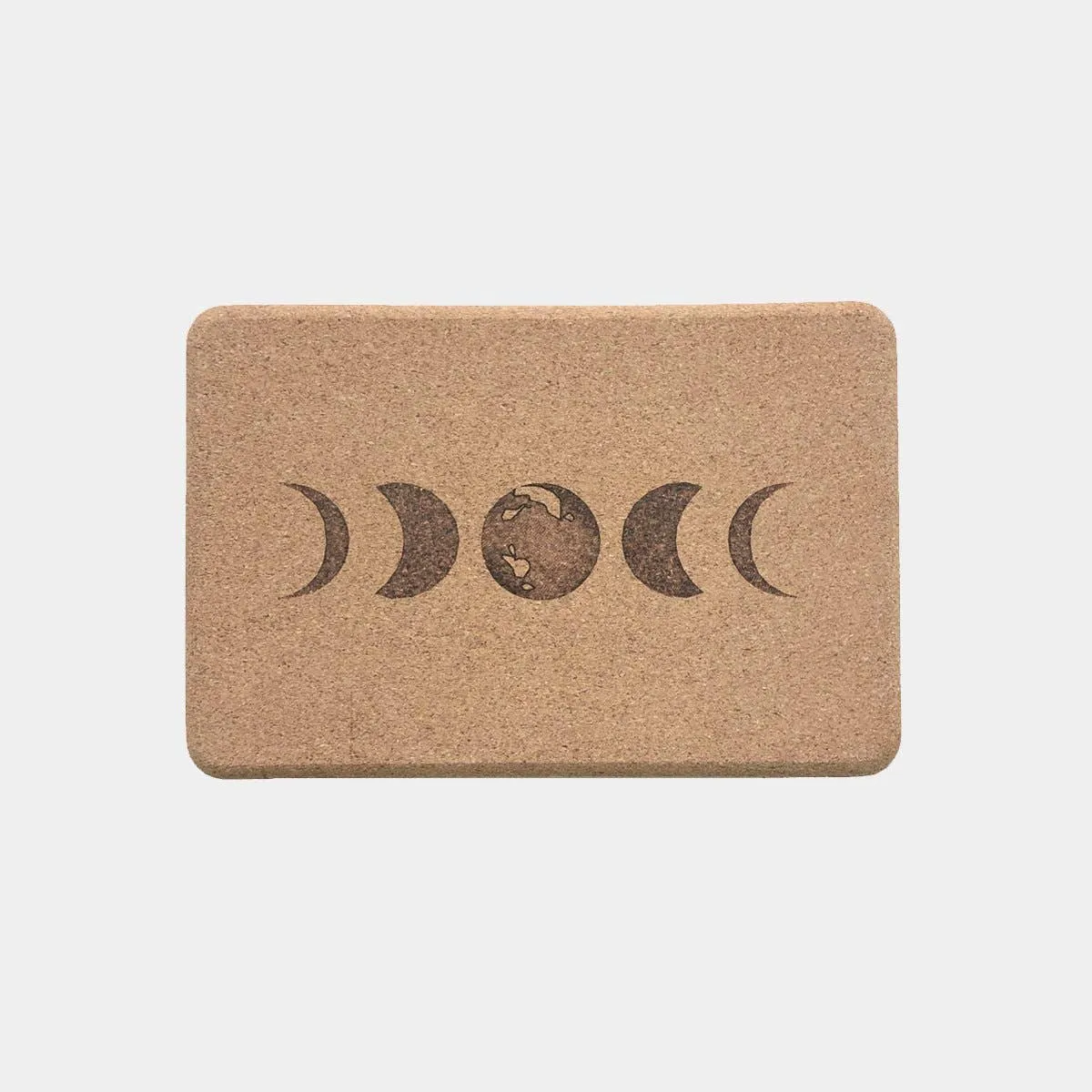 Moon Cork Brick (100% Natural Cork Yoga Block) by Scoria World Inc.