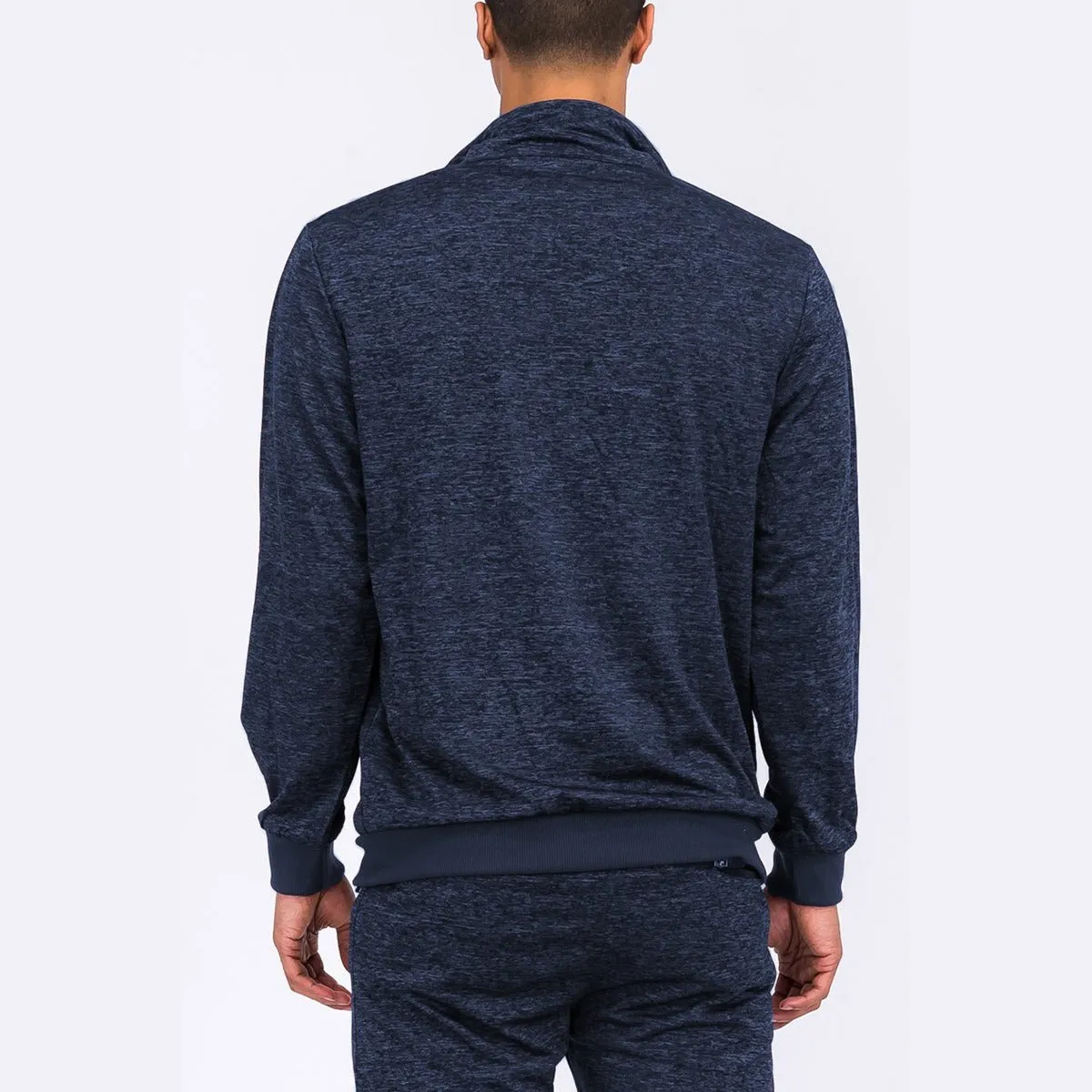 Navy Marbled Lightweight Active Track Jacket