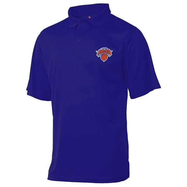 New York Knicks Majestic Blue Performance Short Sleeve Golf Polo Shirt