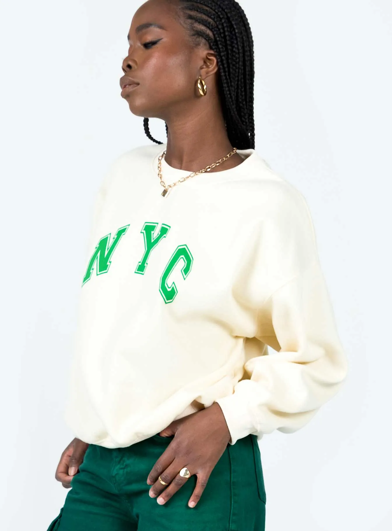 NYC Sweatshirt Beige