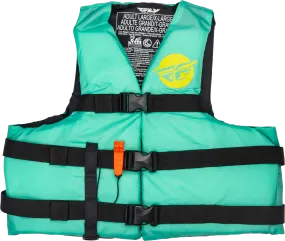 NYLON FLOTATION VEST SEAFOAM GREEN/YELLOW LG/XL