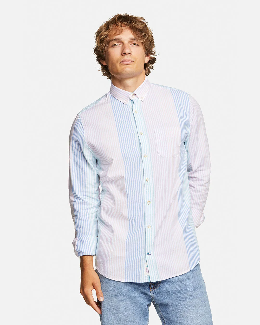 Oxford Long Sleeve Shirt - Stripe - Multi