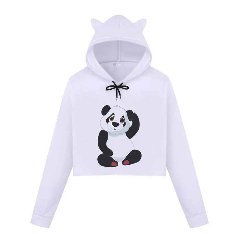 panda pullover with ears