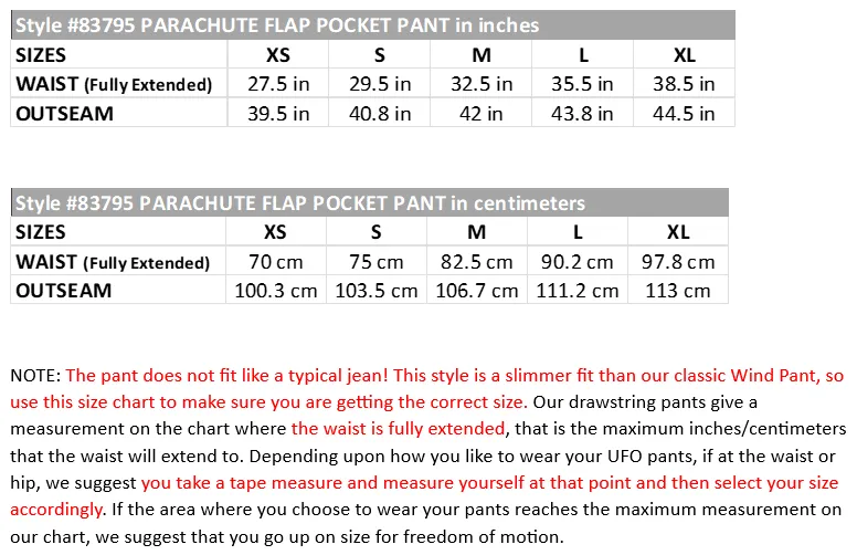 Parachute Flap Pocket Pant #83795 Unisex