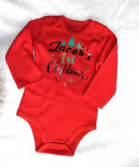 Personalised Christmas Baby Bodysuit, Baby's First Christmas, My First Christmas, Christmas Outfit