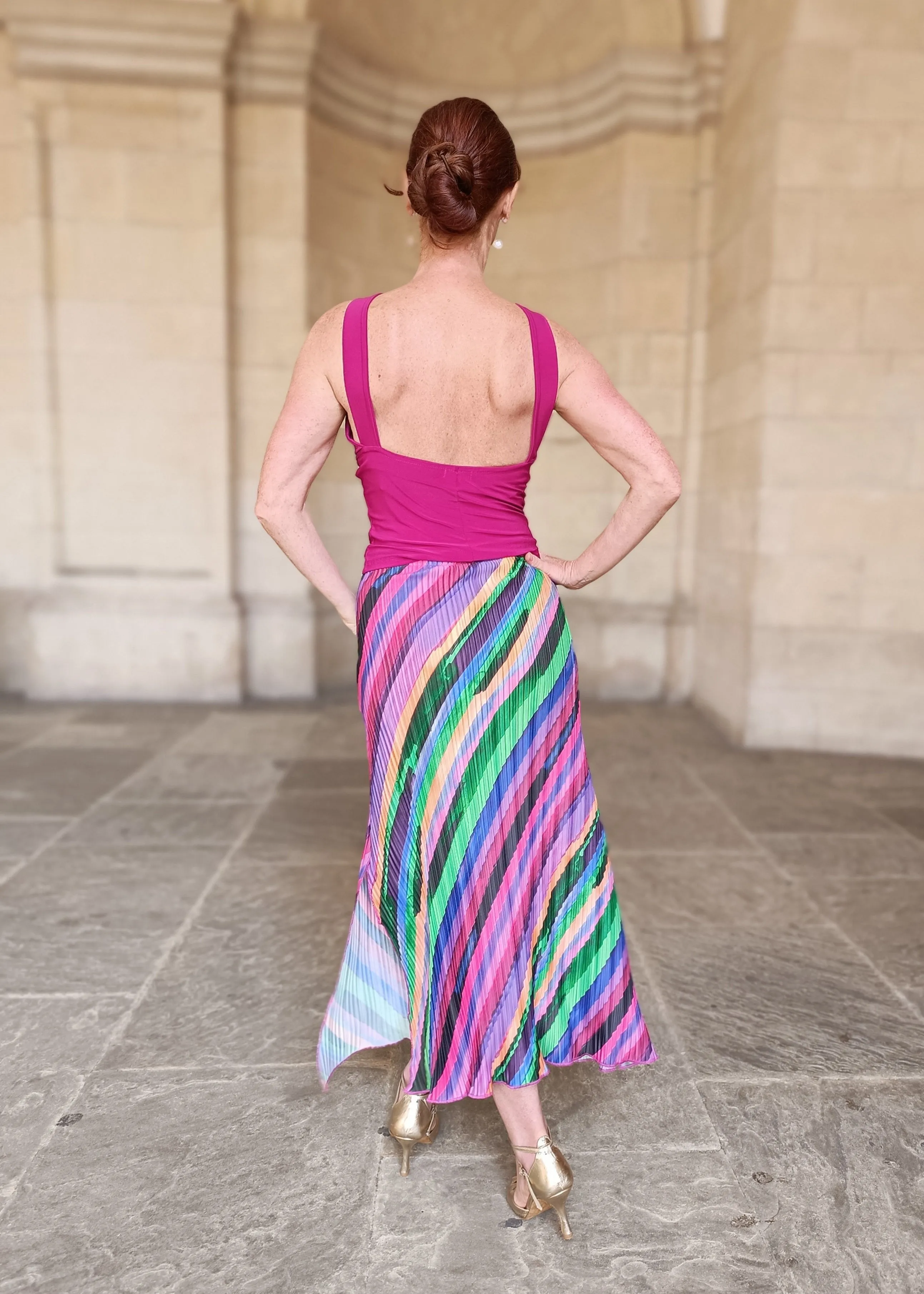 PLEATED Midi Skirt with slits