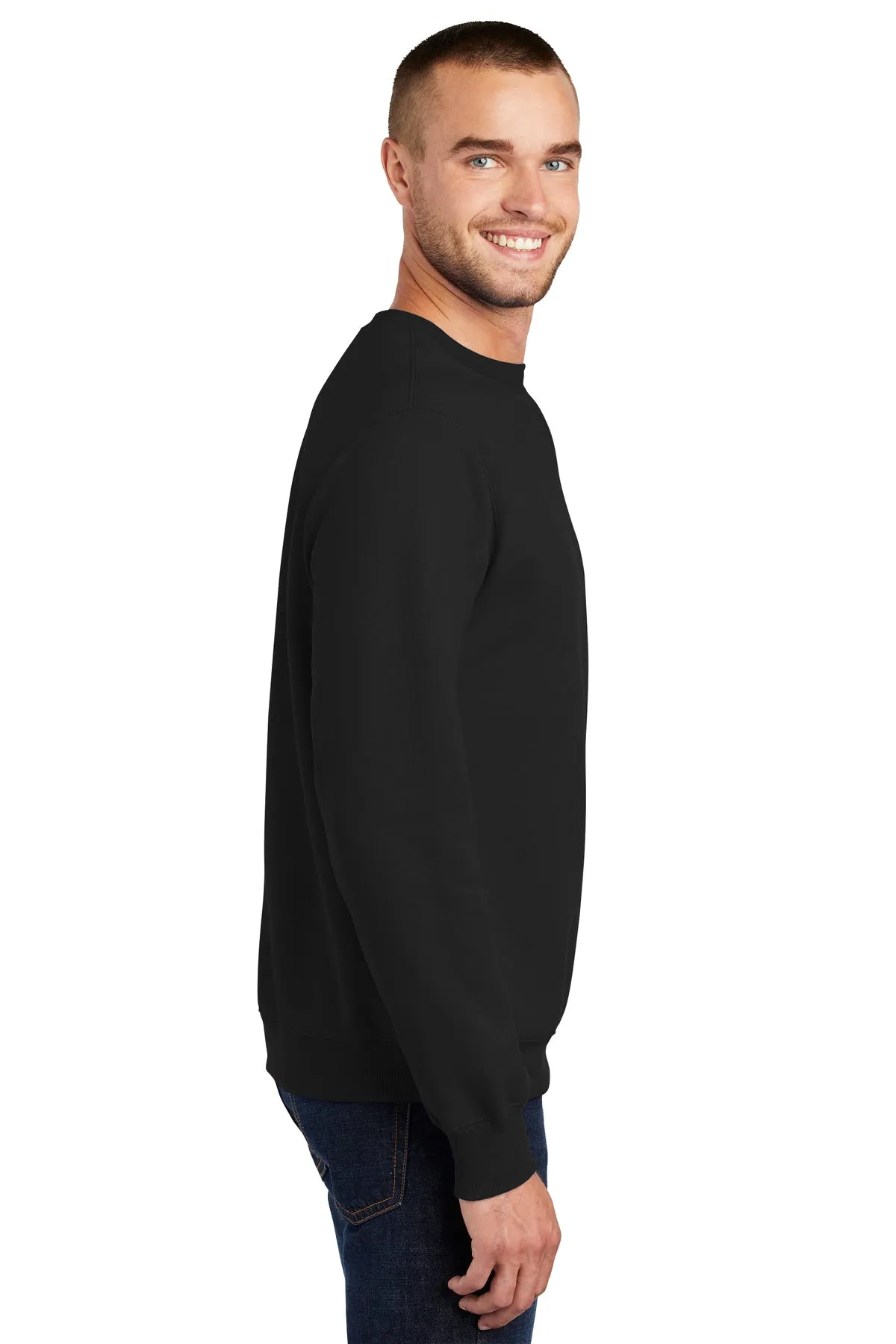 Port & Company Essential Fleece Branded Sweatshirts, Jet Black