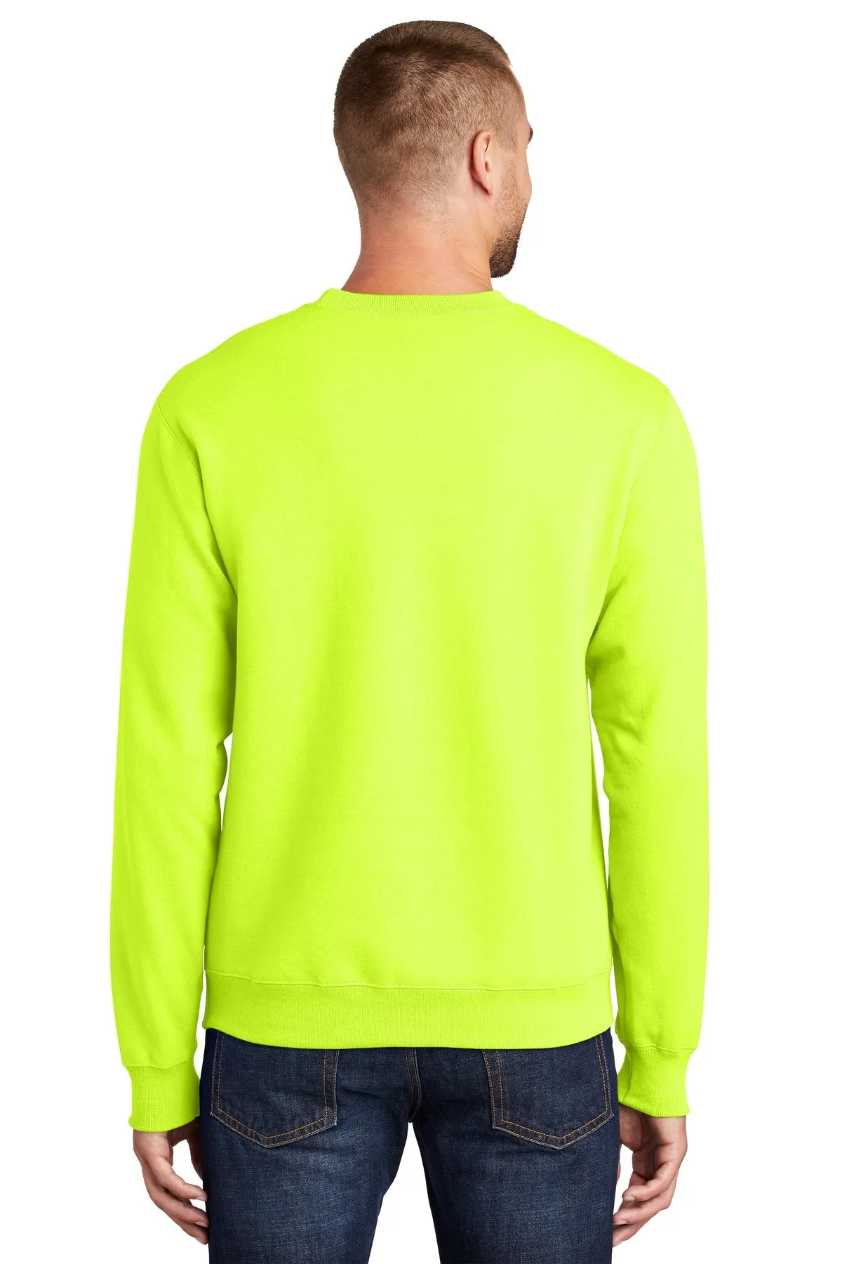 Port & Company Essential Fleece Custom Sweatshirts, Safety Green