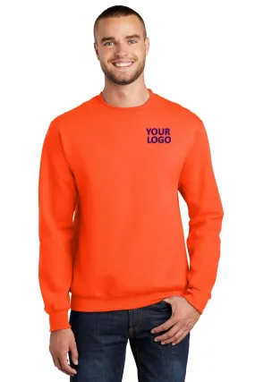 Port & Company Essential Fleece Custom Sweatshirts, Safety Orange