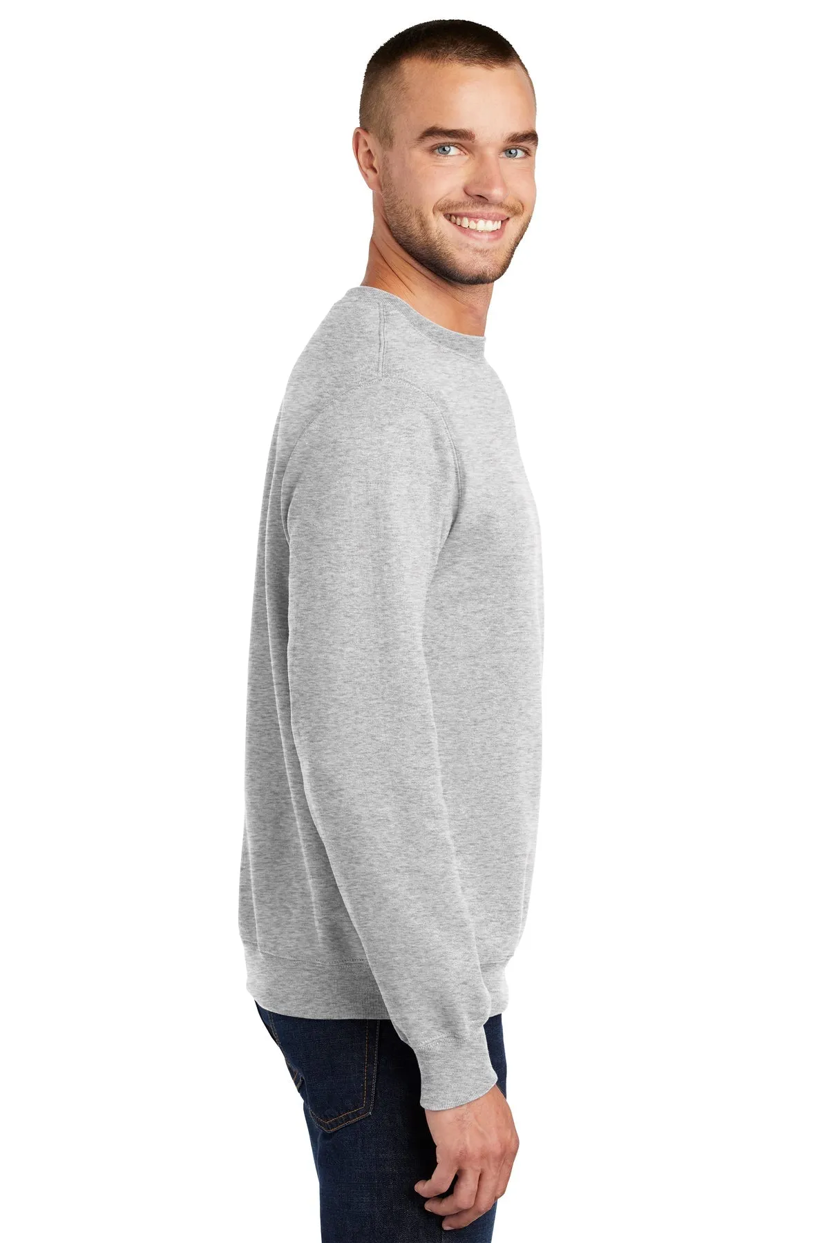 Port & Company Essential Fleece Customized Sweatshirts, Ash