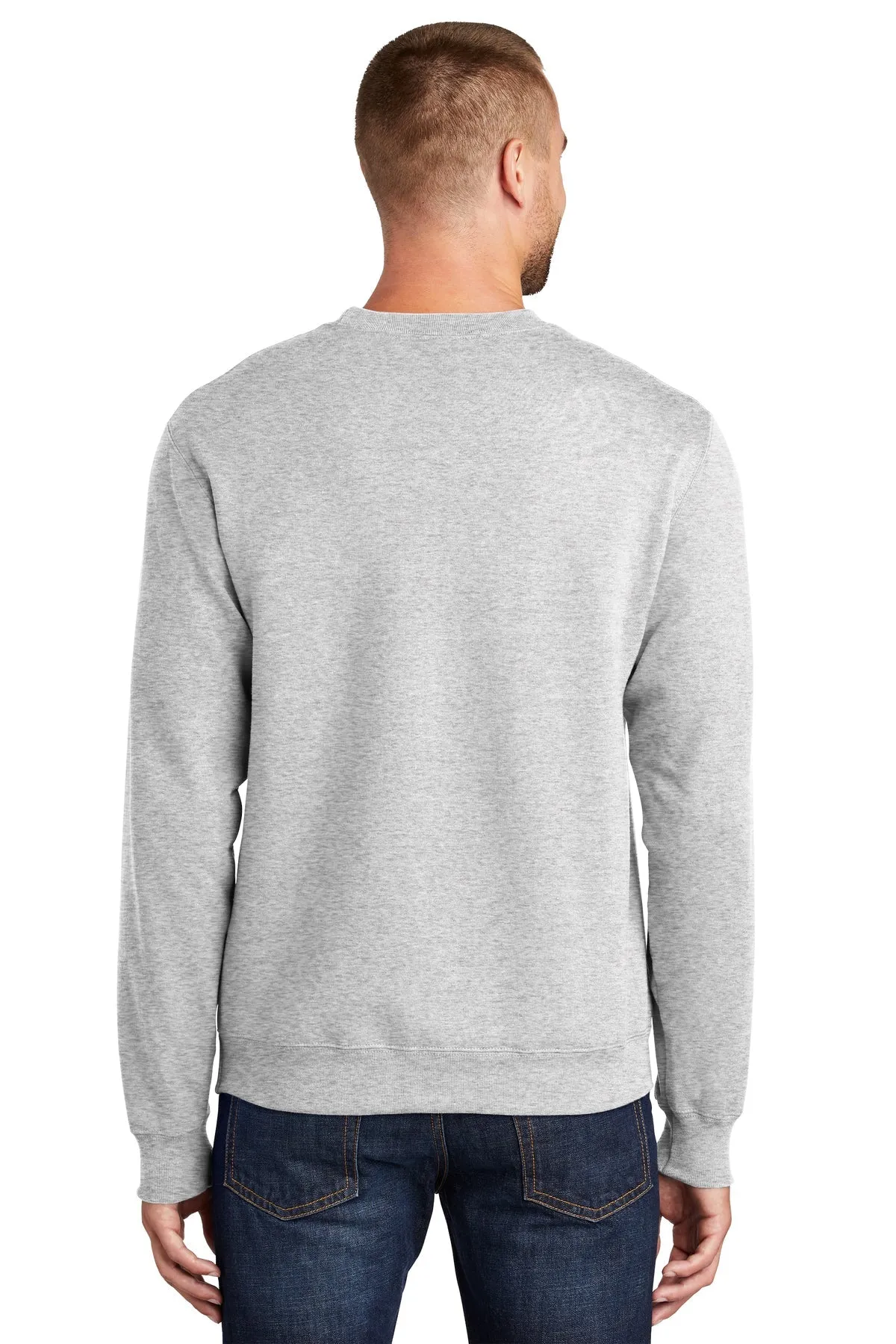 Port & Company Essential Fleece Customized Sweatshirts, Ash