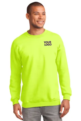 Port & Company Tall Essential Fleece Branded Sweatshirts, Safety Green