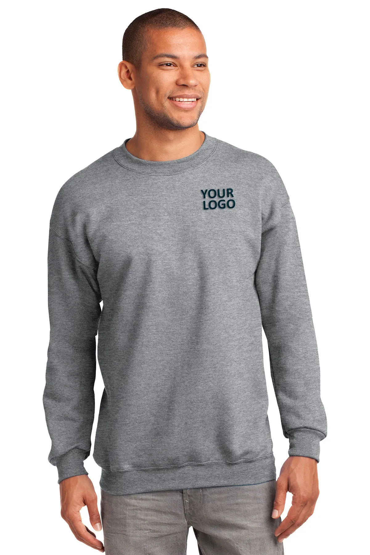 Port & Company Tall Essential Fleece Custom Sweatshirts, Athletic Heather