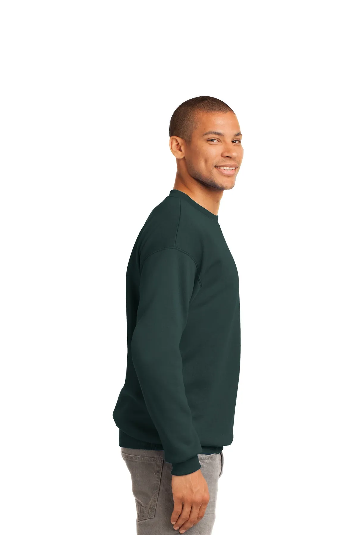 Port & Company Tall Essential Fleece Customized Sweatshirts, Dark Green