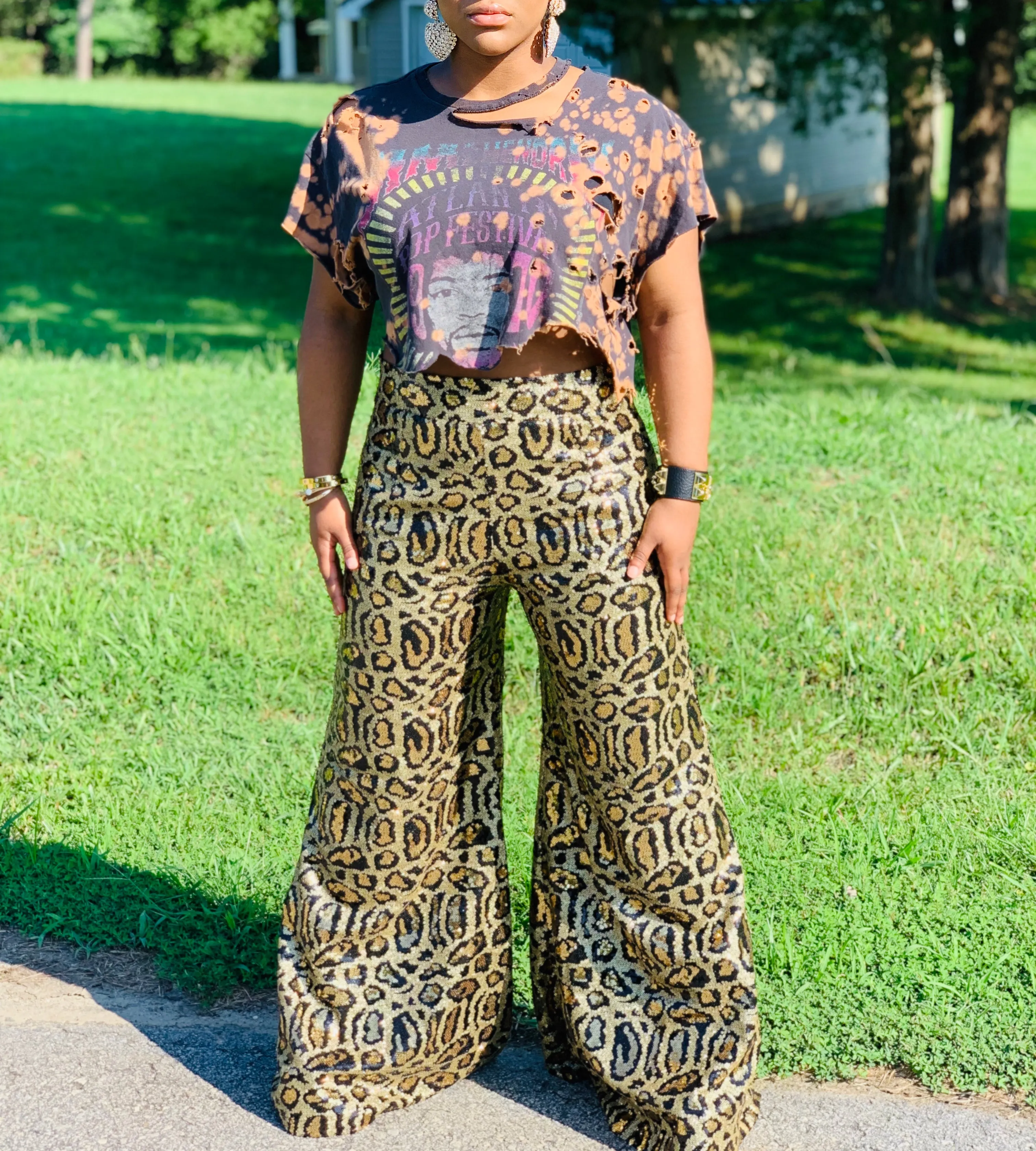 Queen Leopard Sequin Pants