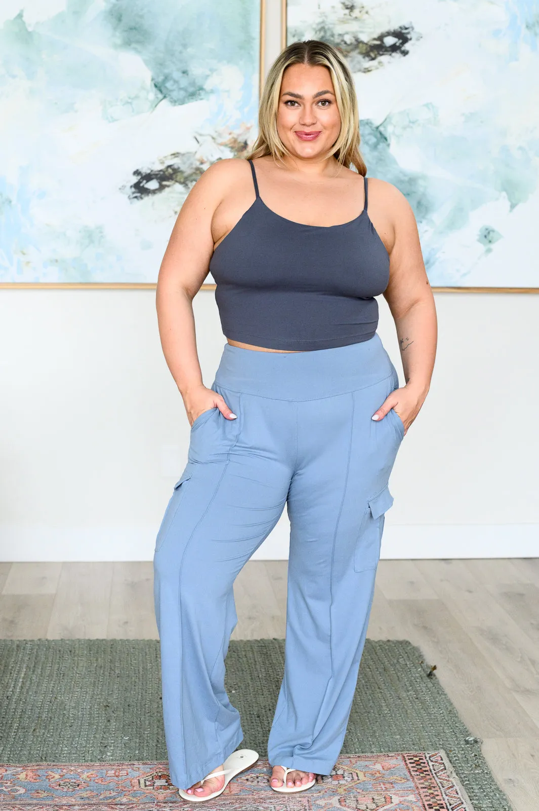 Race to Relax Cargo Pants in Chambray - Rae Mode