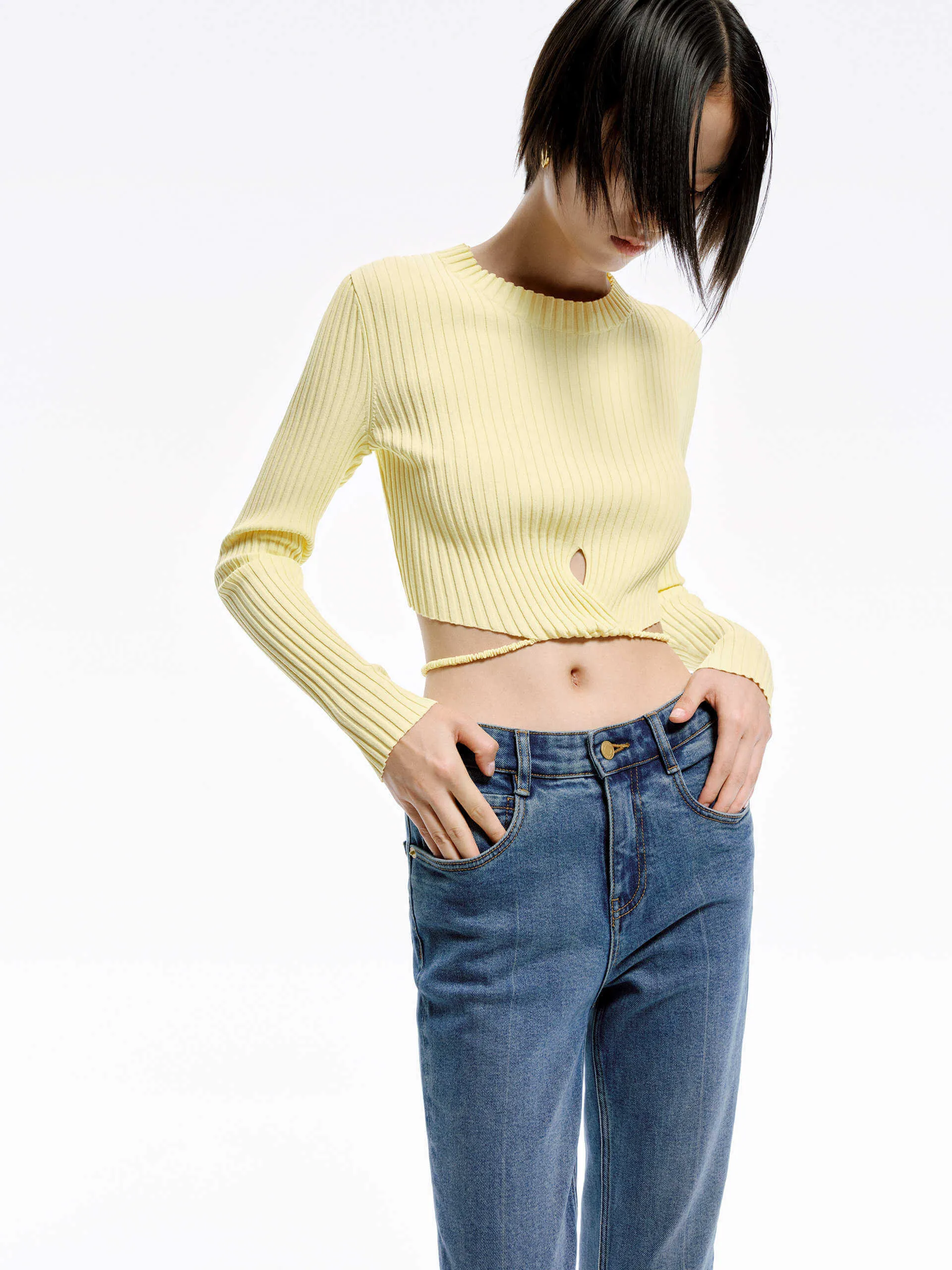 Ribbed Knit Strap Top