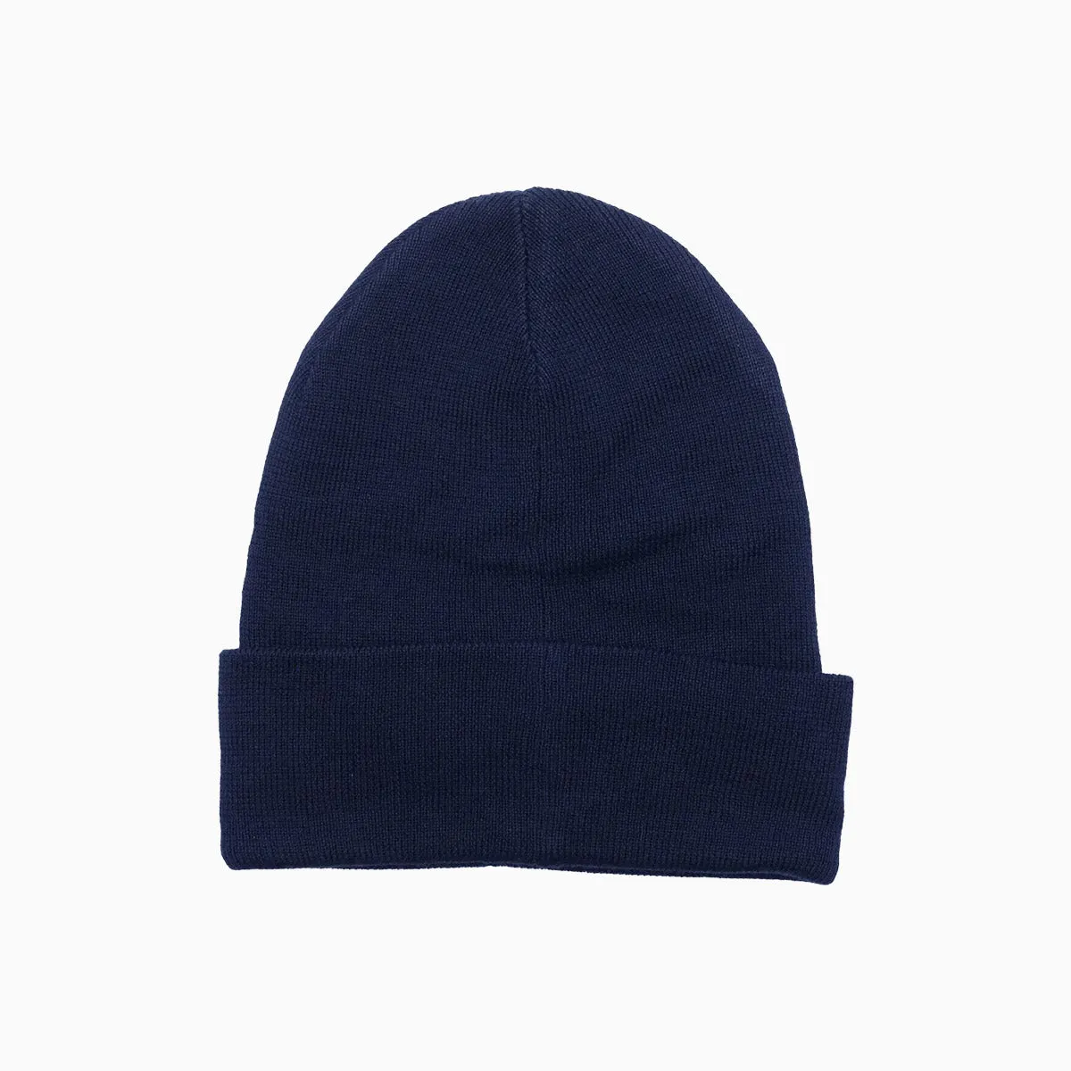 Ribbed Wool Turned Edge Beanie Hat