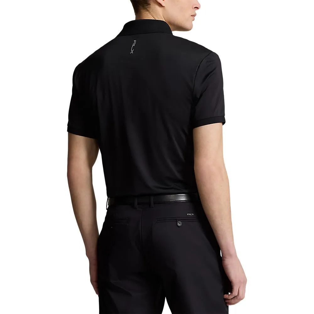 RLX Ralph Lauren Solid Airflow Performance Golf Shirt- Black