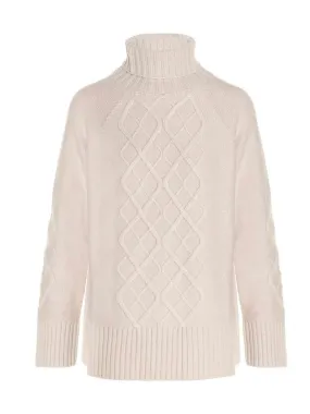 'S Max Mara Cable-Knit Turtleneck Jumper