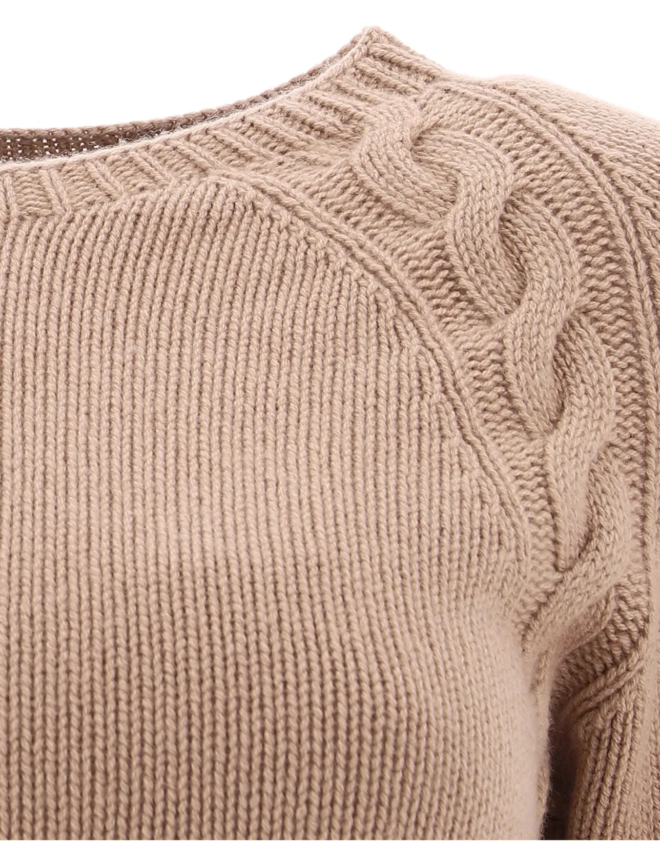 'S Max Mara Crewneck Cable Knit Jumper