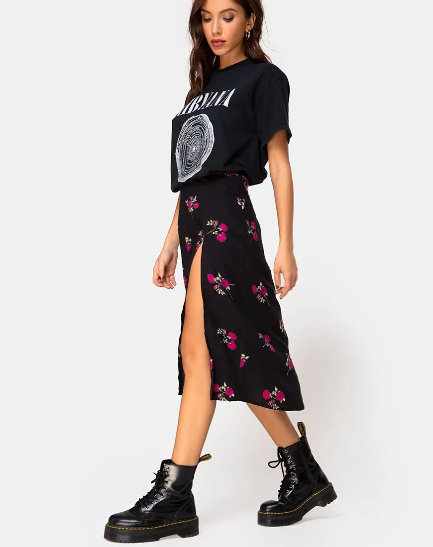 Saika Skirt in Grunge Rose