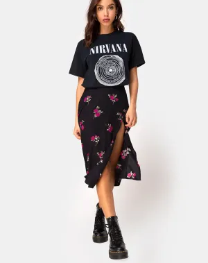 Saika Skirt in Grunge Rose