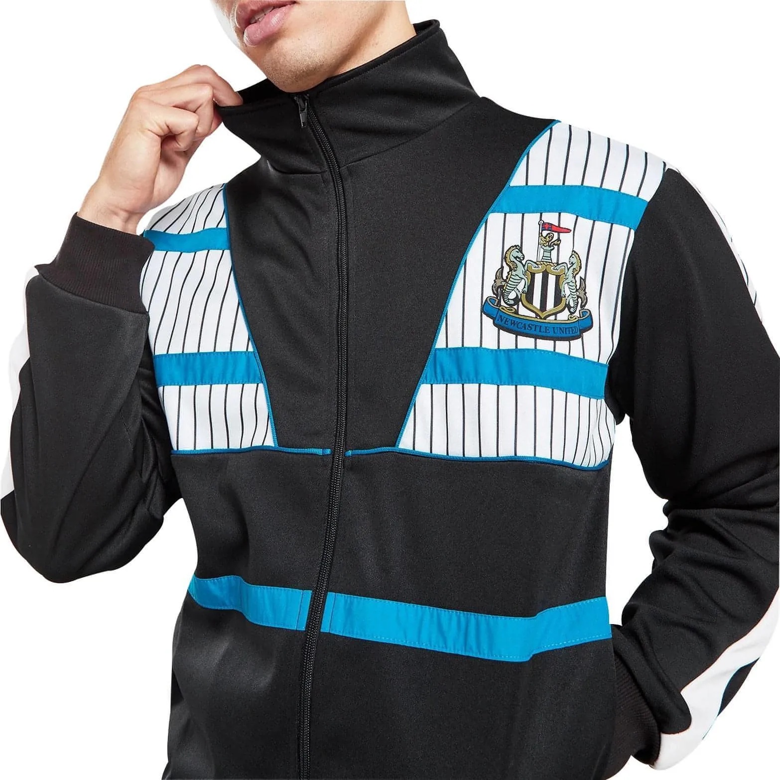 Score Draw Retro Newcastle United 1990 Mens Track Jacket