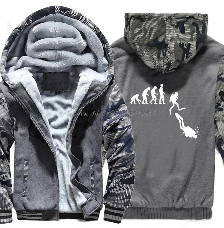 Scuba diving Hoodie Men | Zipper 'Dive Evolution'