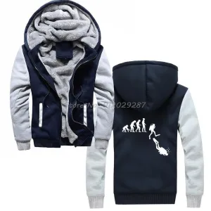 Scuba diving Hoodie Men | Zipper 'Dive Evolution'