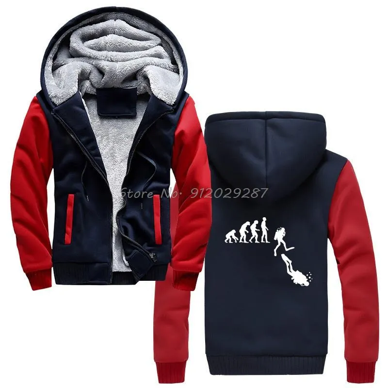 Scuba diving Hoodie Men | Zipper 'Dive Evolution'